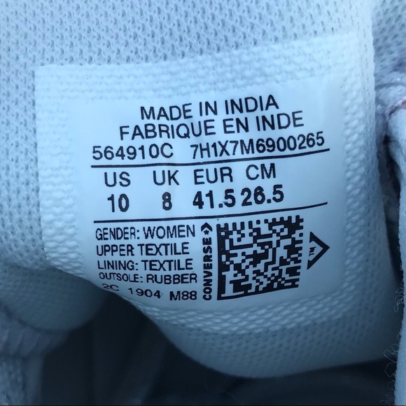 Wmns Converse CTAS Hi Platinum Glitter Sneakers - Picture 10 of 12